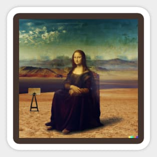 Mona Lisa Full Size Painting V2 Sticker